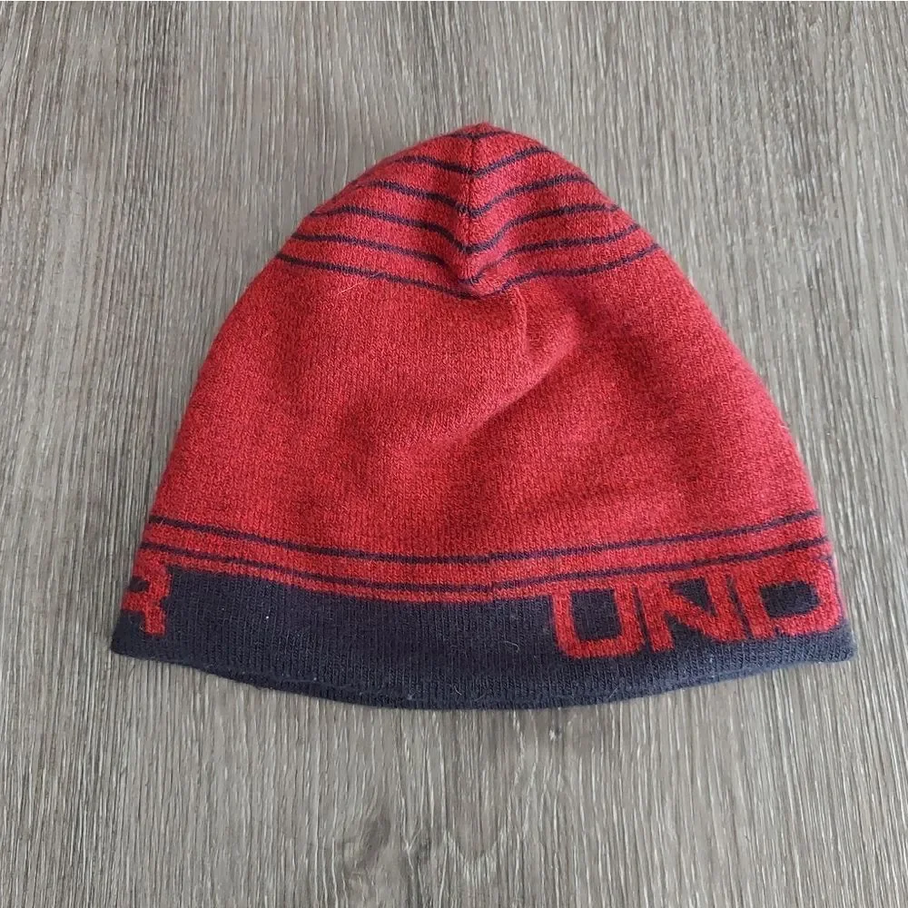 Under Armour Red and Black Beanie